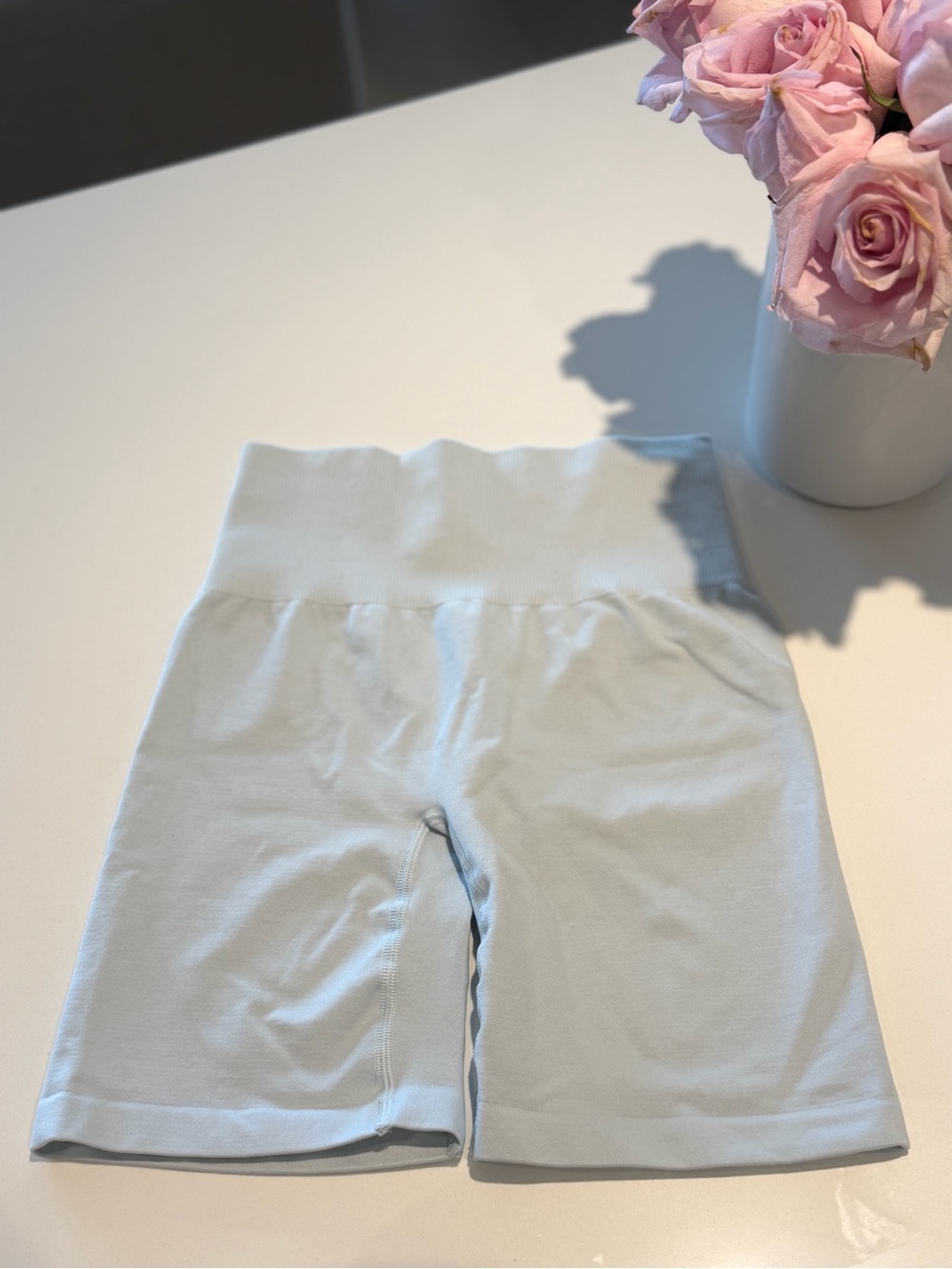 Aritzia light blue biker Shorts - Soft Stretch Waist